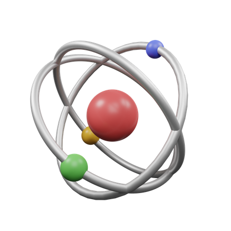 Elétrons e nêutrons  3D Illustration