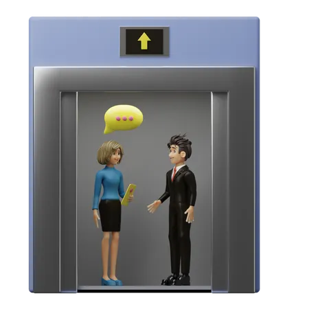 Elevator Pitch  3D Icon