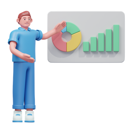 Présentation d'un étudiant au conseil  3D Illustration