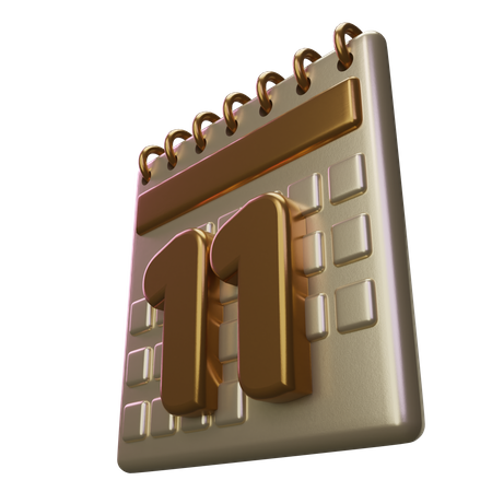 Eleven Calendar  3D Icon