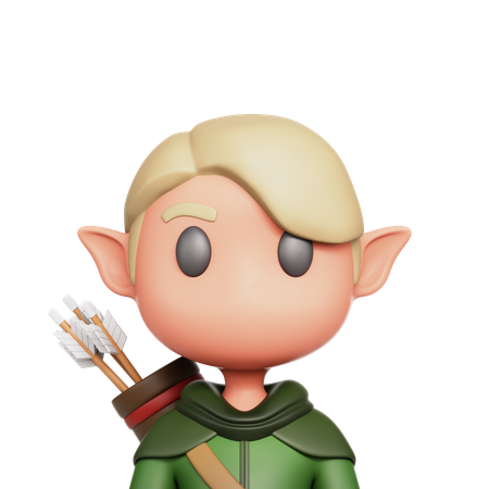 Elf Archer  3D Icon