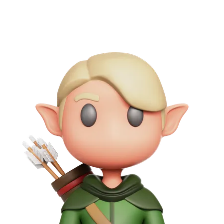 Elf Archer  3D Icon