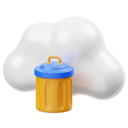 Eliminar nube  3D Icon