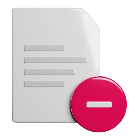 Remover archivo  3D Icon