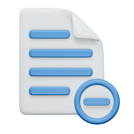 Borrar archivo  3D Icon