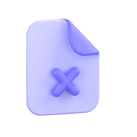 Borrar archivo  3D Icon