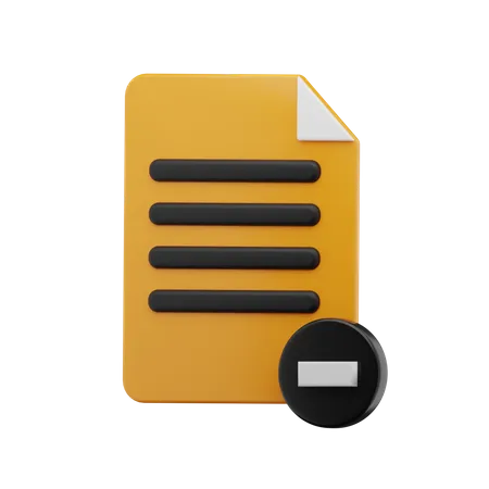 Borrar archivo  3D Icon