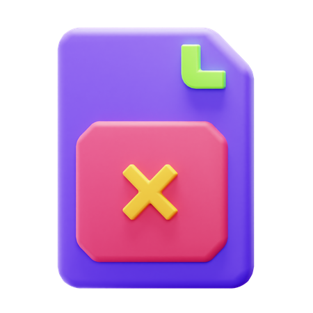 Borrar archivo  3D Icon