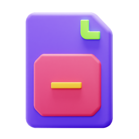 Borrar archivo  3D Icon