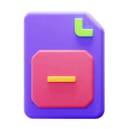 Borrar archivo  3D Icon