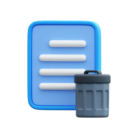 Borrar archivo  3D Icon