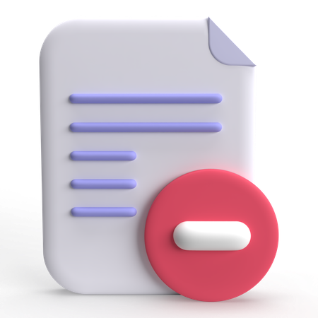 Remover archivo  3D Icon