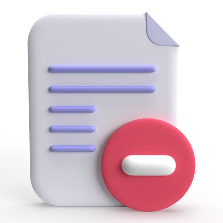 Remover archivo  3D Icon