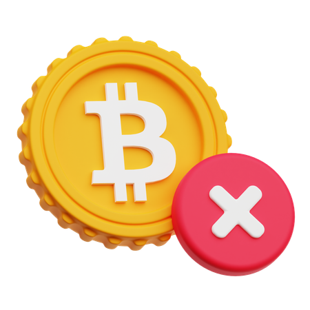 Eliminar bitcoin  3D Icon