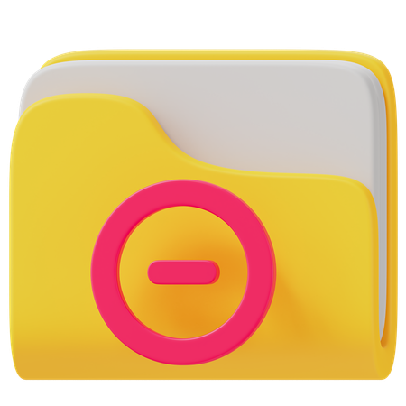 Eliminar carpeta  3D Icon