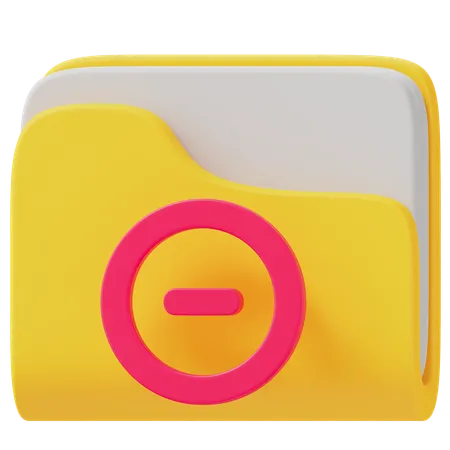 Eliminar carpeta  3D Icon