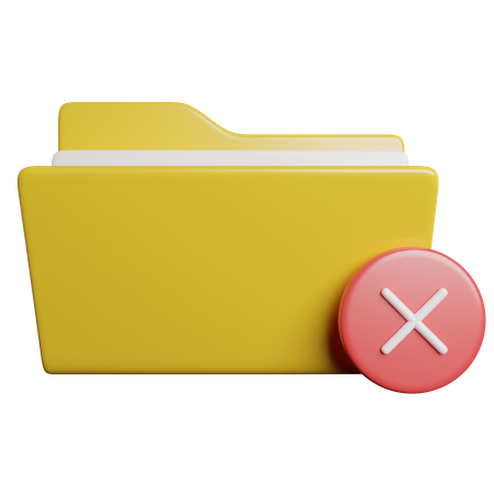 Eliminar carpeta  3D Icon