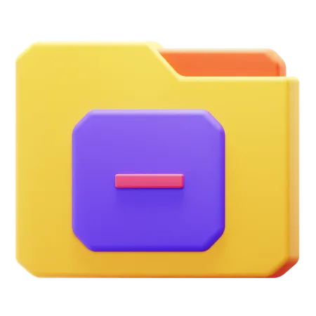 Eliminar carpeta  3D Icon