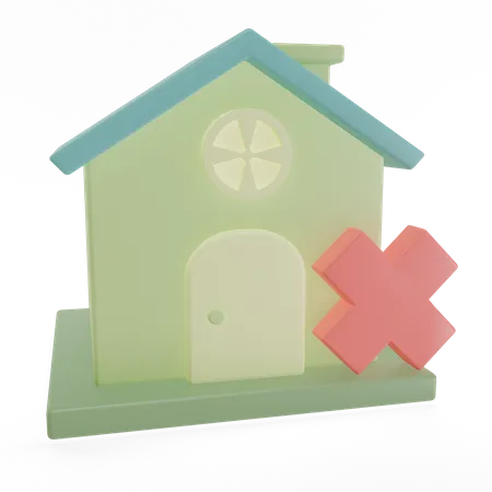 Eliminar casa  3D Icon