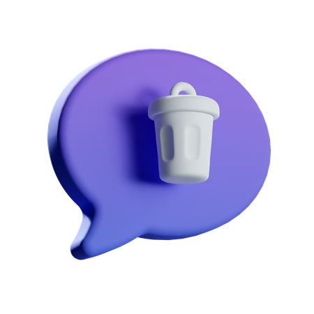 Eliminar chat  3D Icon