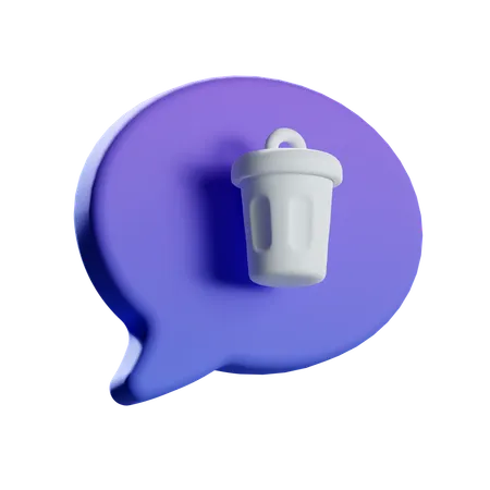 Eliminar chat  3D Icon