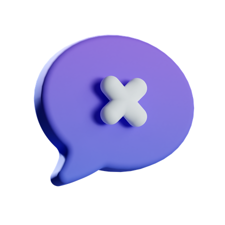 Eliminar chat  3D Icon