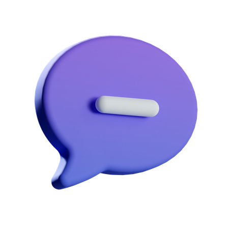 Eliminar chat  3D Icon