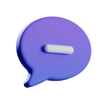Eliminar chat  3D Icon