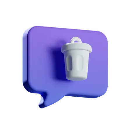Eliminar chat  3D Icon