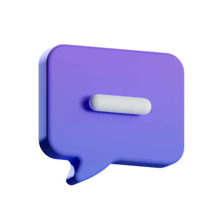 Eliminar chat  3D Icon