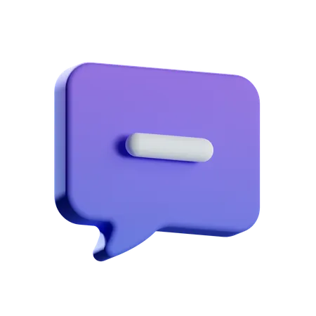 Eliminar chat  3D Icon