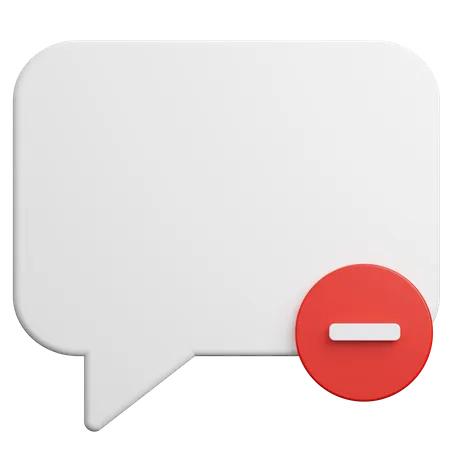 Eliminar chat  3D Icon