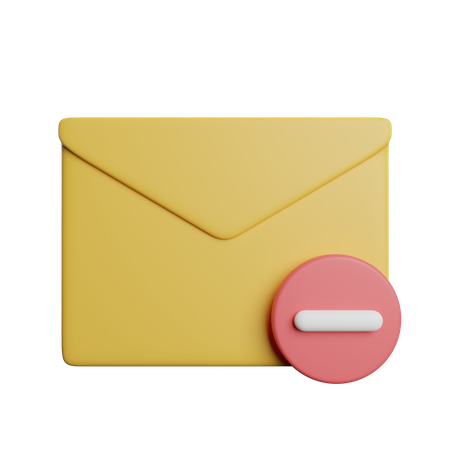 Eliminar correo  3D Icon