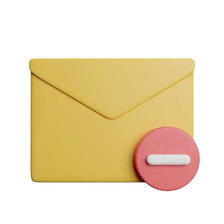 Eliminar correo  3D Icon