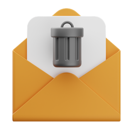 Eliminar correo electrónico  3D Icon