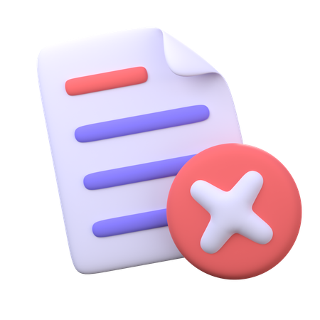 Eliminar documento  3D Icon