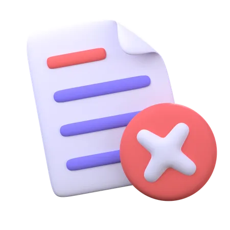 Eliminar documento  3D Icon