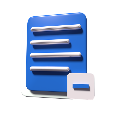 Eliminar documento  3D Icon