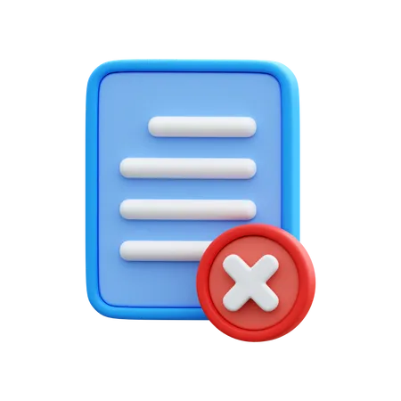 Eliminar documento  3D Icon