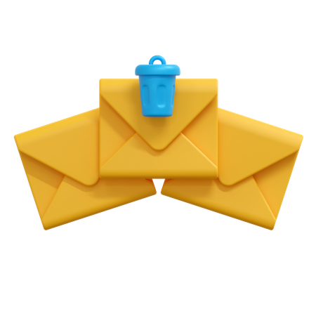 Eliminar mensaje de correo  3D Icon