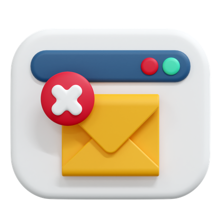 Eliminar mensaje de correo  3D Icon