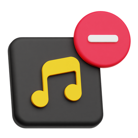 Quitar musica  3D Icon