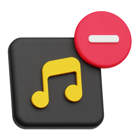 Quitar musica  3D Icon