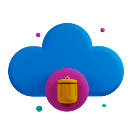 Eliminar nube  3D Icon