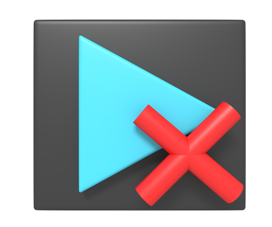 Eliminar reproductor de vídeo  3D Icon