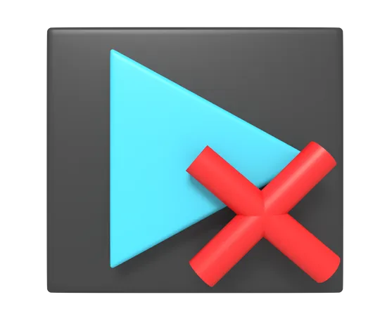 Eliminar reproductor de vídeo  3D Icon