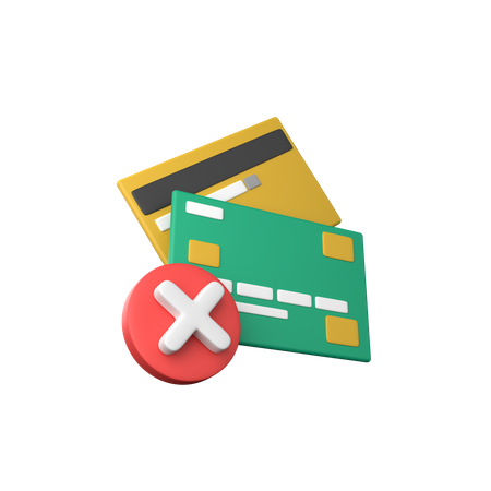 Eliminar tarjeta de crédito  3D Icon
