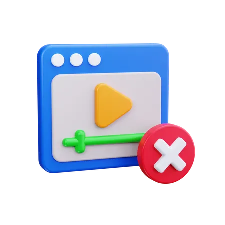 Eliminar vídeo  3D Icon