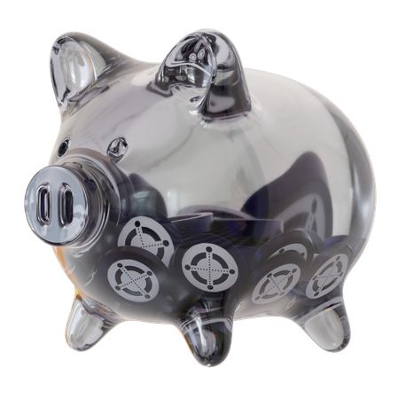 Elrond (EGLD) Clear Glass Piggy Bank  3D Icon