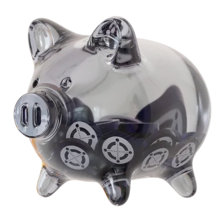 Elrond (EGLD) Clear Glass Piggy Bank  3D Icon